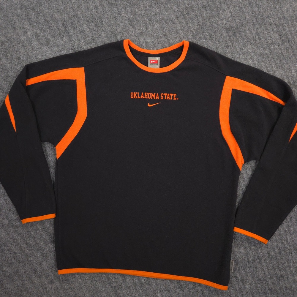 Vintage Nike Team Oklahoma State Cowboys Sweatshirt Mens S Black Fleece Crewneck